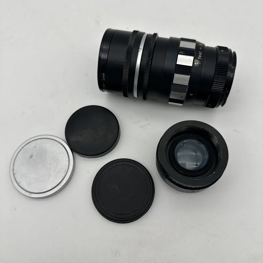 Aetna-Coligon 135mm f2.8 Zebra‎ Preset Lens & Lens Converter Included EUC